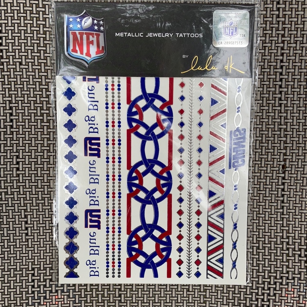 ⚜️NY Giants Metallic Jewlery Tattoos!